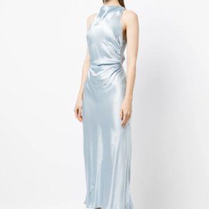 NWT Reformation Casette Silk Dress-Blue Size 6